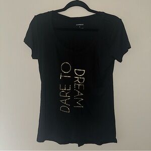 Express black graphic tee size S